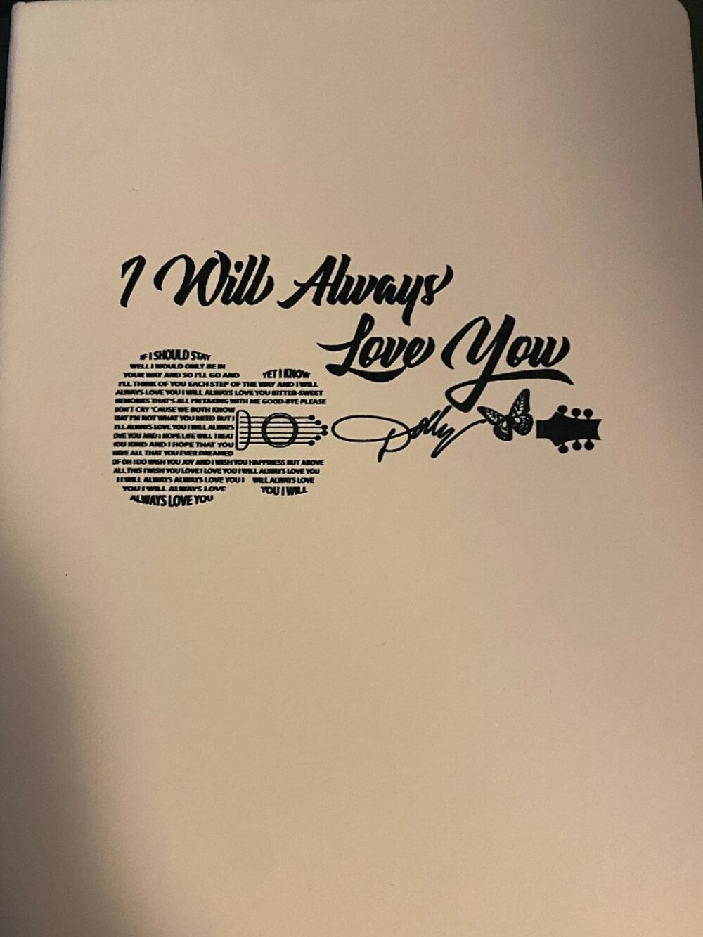 Dolly Parton Notebook I Will Always Love You